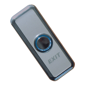  COR-ACC460IL weatherproof exit button is made of chrome acrylic material and incorporates a ring-shaped LED that can light in RED or BLUE mode 