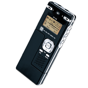slim digital voice and telephone recorder/player has a back-lighted LCD panel and an FM radio receiver.